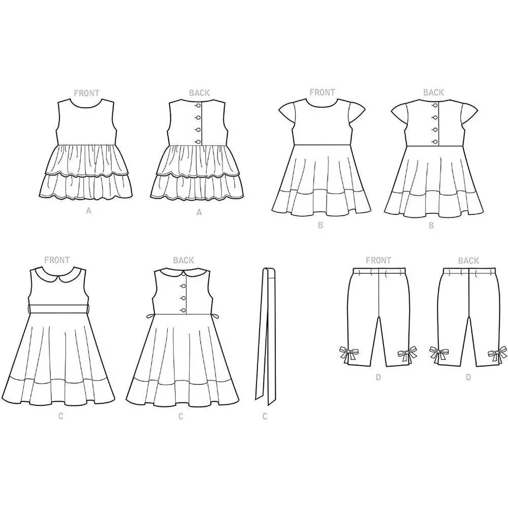 Simplicity Sewing Pattern 9154 10614 Dress‎ Top Tunic Leggings Girls Size 3-8